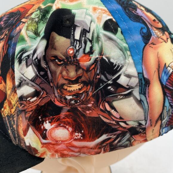 Justice League Batman Superman Flash Wonder Women Snapback Cap YOUTH Size 11/16 - Picture 3 of 9